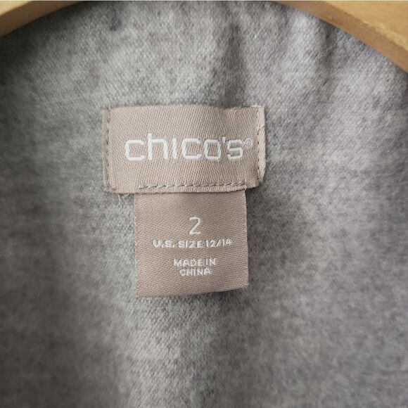 Chico's Midi coat pearl accents new without tags size Large - Picture 9 of 10
